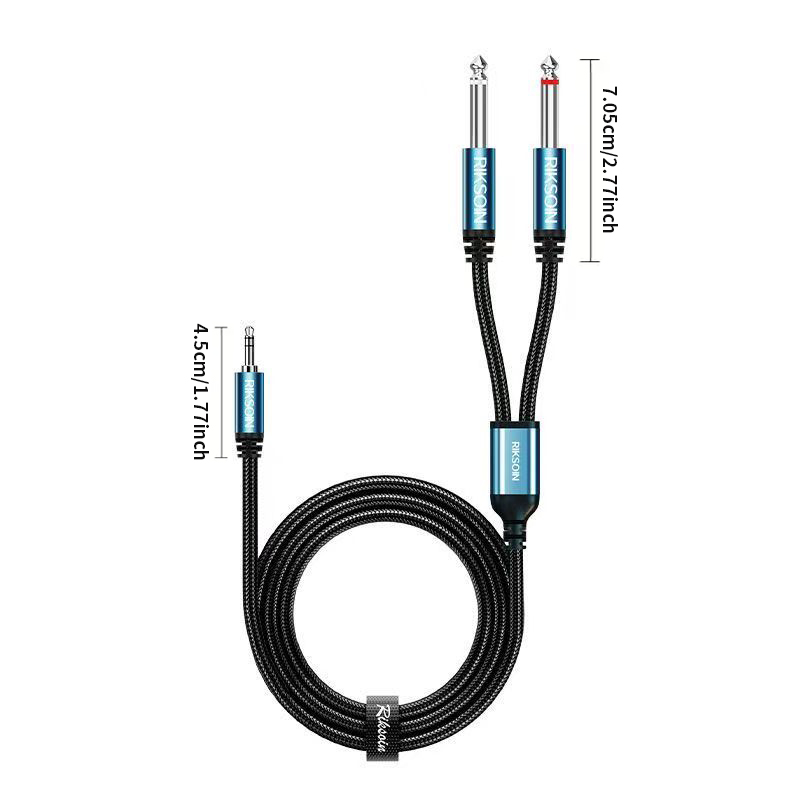 3.5mm TRS to Dual 6.35mm TS Br - đánh giá và giá Audio Splitter Y