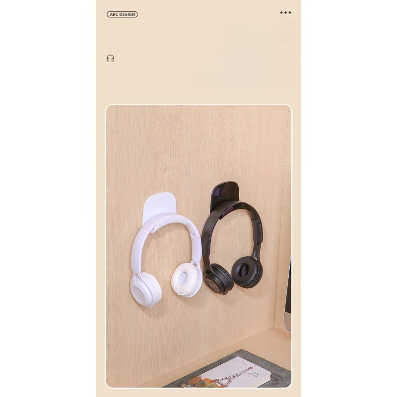 Punch Free Adhesive Plastic He - đánh giá và giá Headphone Stand Desk