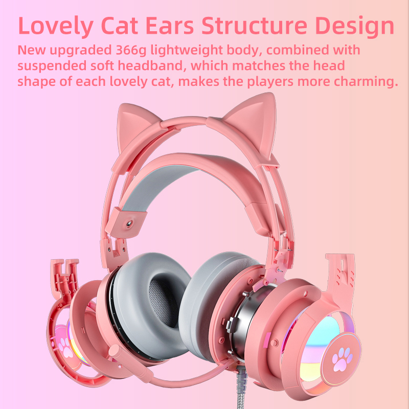 Pink Gaming Headset for PC, PS - đánh giá và giá Gaming Headset Rgb