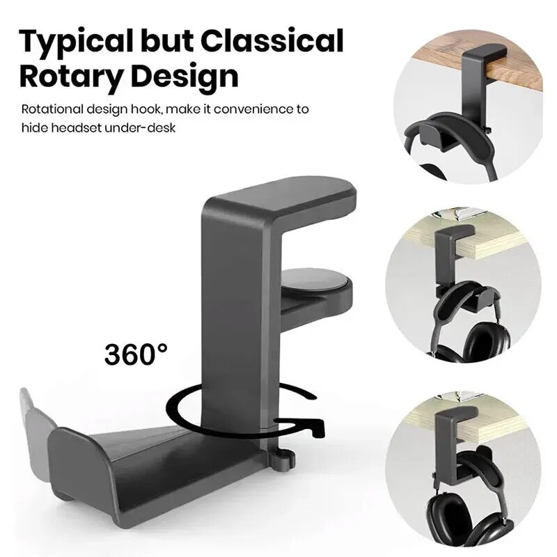 Universal Desktop 360° Rotatin - đánh giá và giá Headphone Stand Desk