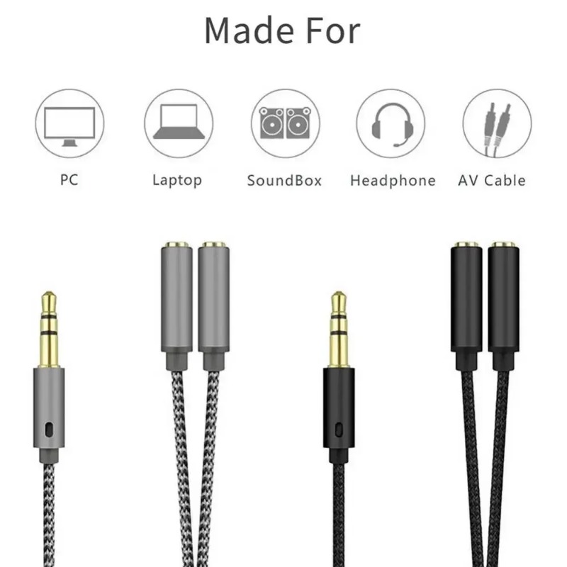 Headset Adapter Headphone Mic  - đánh giá và giá Audio Splitter Y