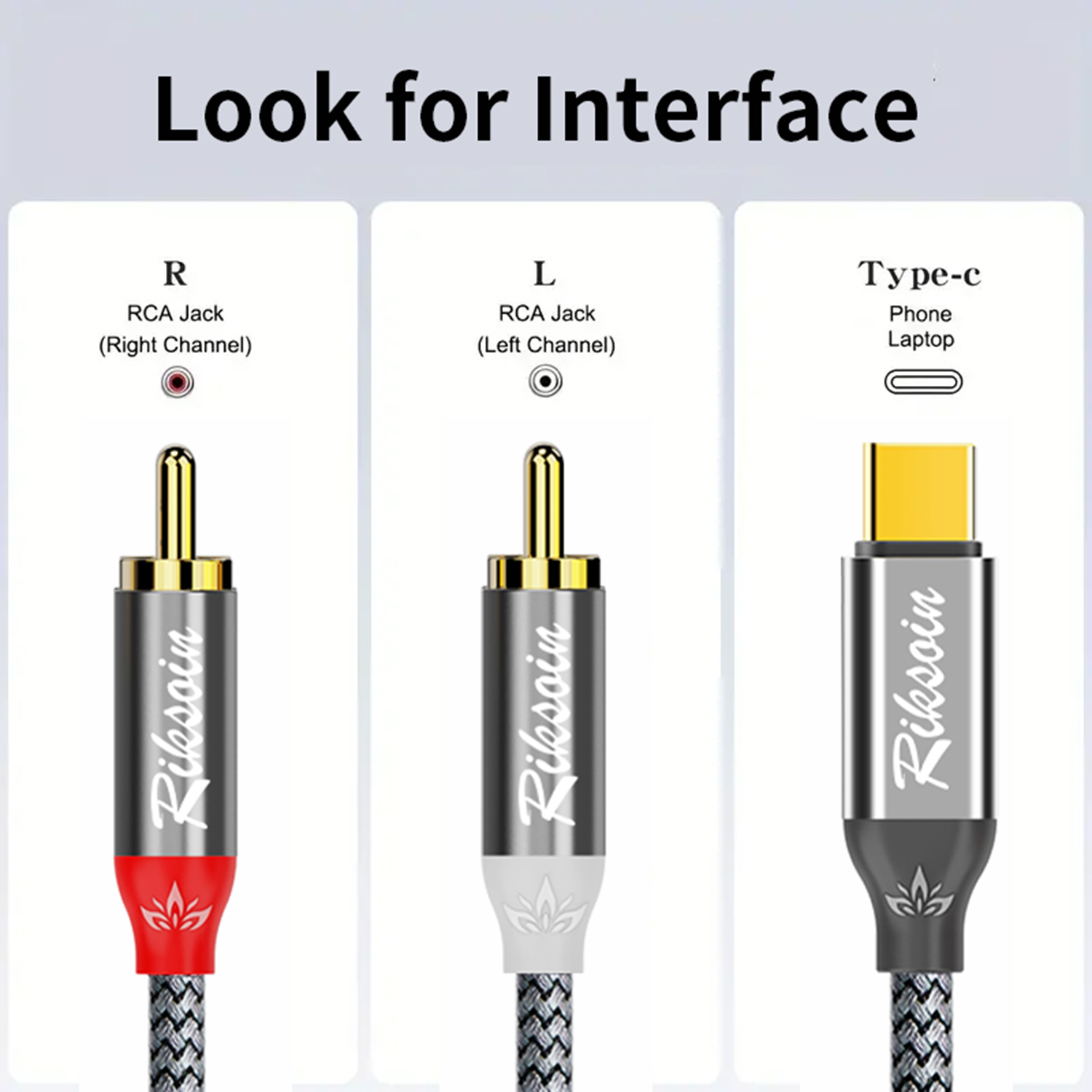 USB C to 2RCA Stereo Cable Y S - đánh giá và giá Audio Splitter Y