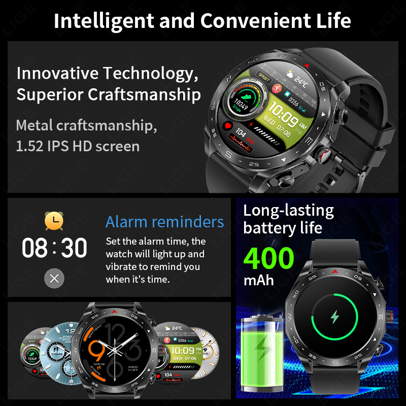 LIGE TWS 2‑in‑1 Smart Watch wi - đánh giá và giá Wireless Earbuds Tws