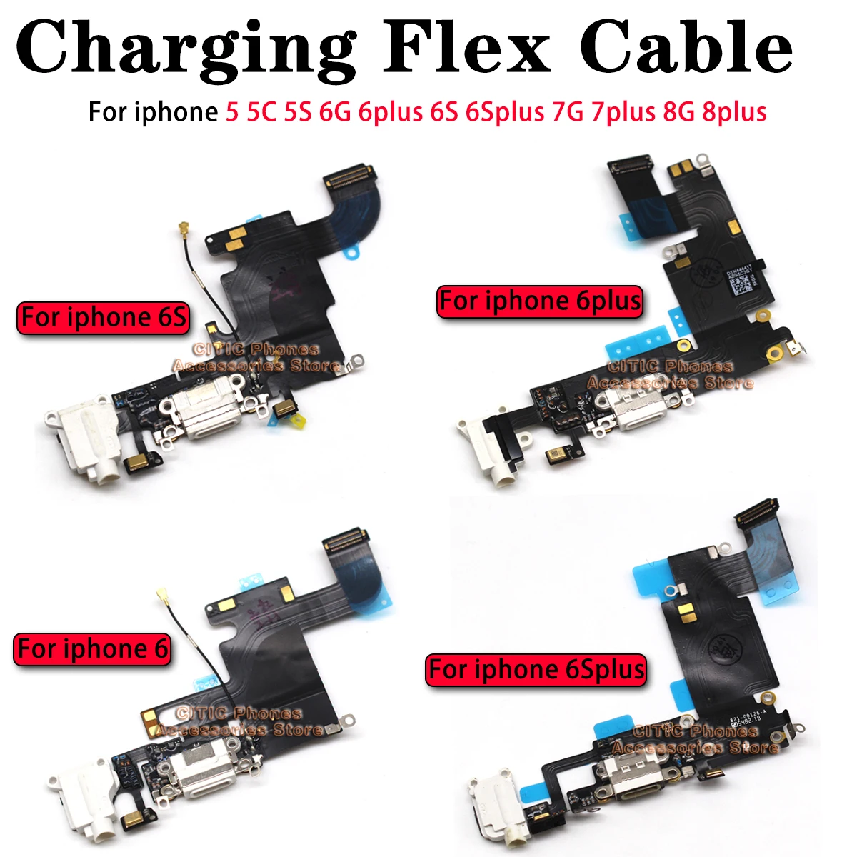 5pcs For iPhone 6 6S 7 8 Plus  - đánh giá và giá Wired Earphone Mic