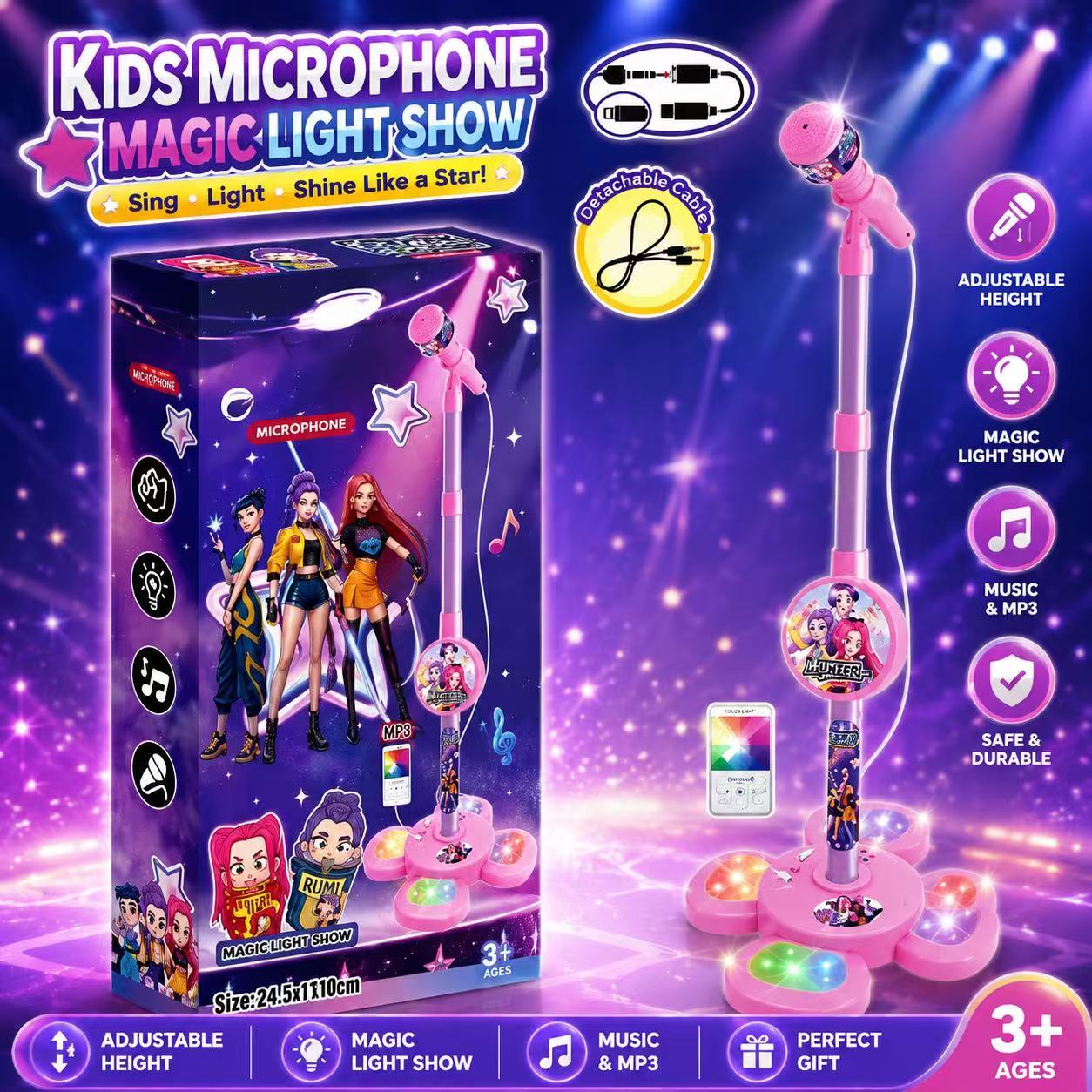 Karaoke Microphone with Stand, - đánh giá và giá Shure Mic Sm58